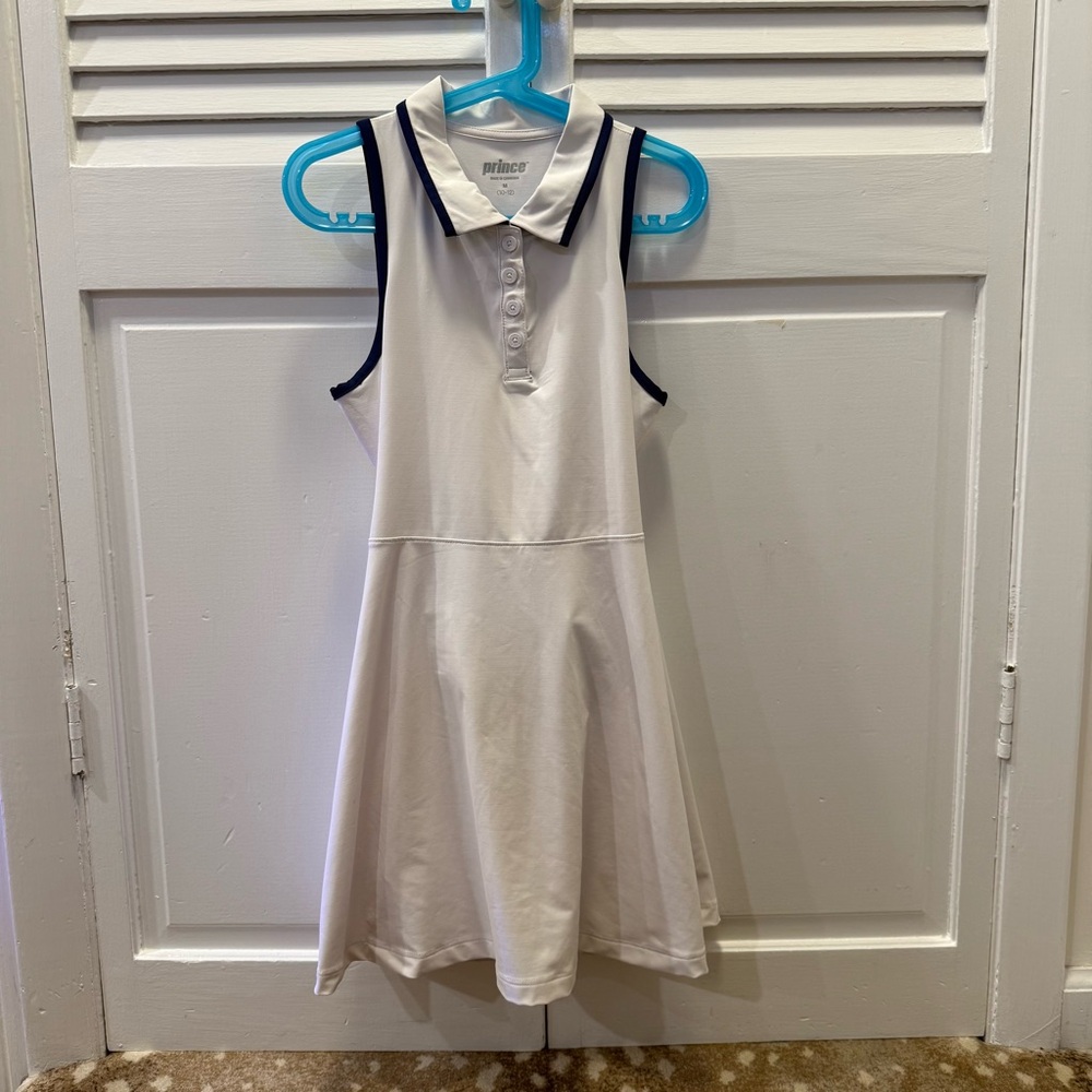Girls’ Prince White and Navy Tennis Dress with Shorts
